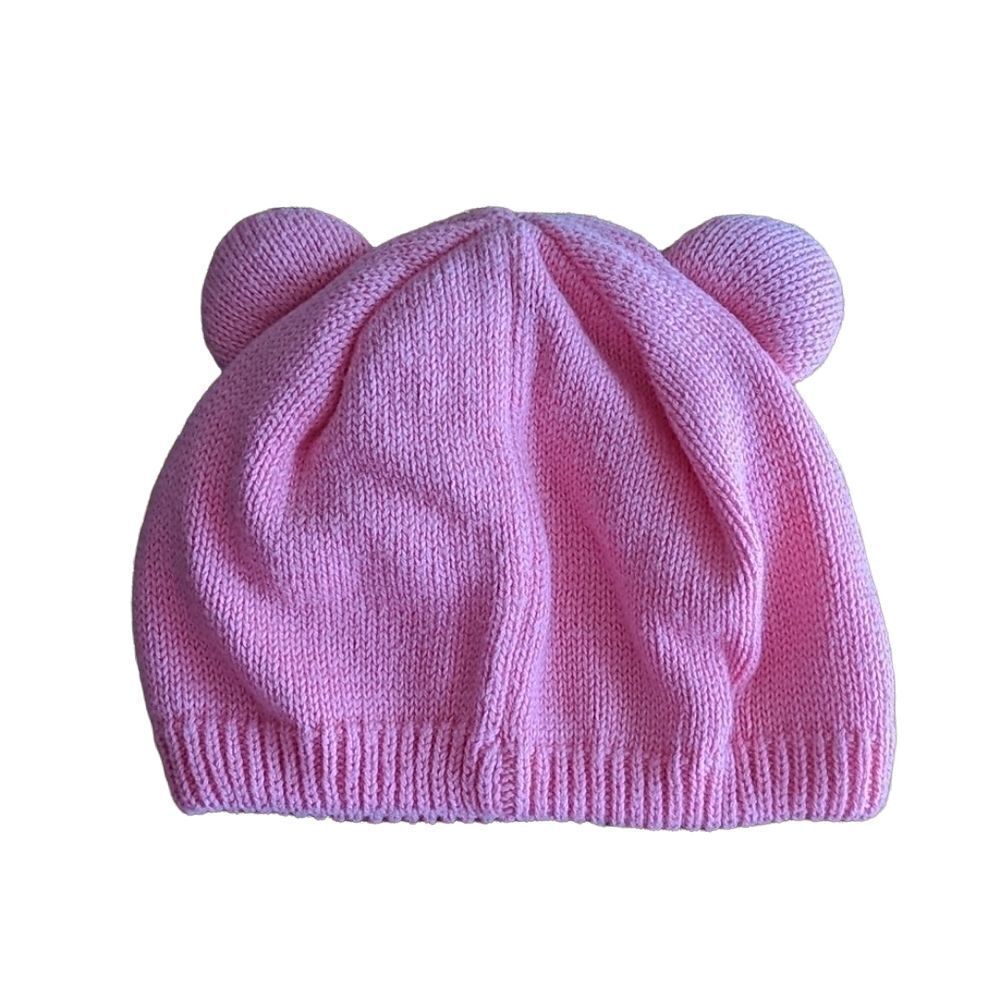 GYMBOREE INFANT GIRLS' SIZE 3-6 MONTHS KNIT PINK OWL HAT - Picture 4 of 5